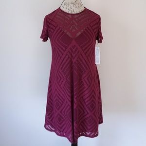 Maggy London Plum Dress Size 6 *